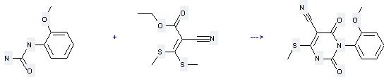 Urea,N-(2-methoxyphenyl)-  is used to produce 3-(2-Methoxy-phenyl)-6-methylsulfanyl-2,4-dioxo-1,2,3,4-tetrahydro-pyrimidine-5-carbonitrile